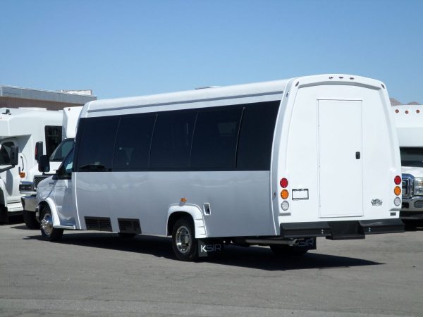 Rear Drivers Side View of 2016 KSIR E4-290RL Shuttle Bus