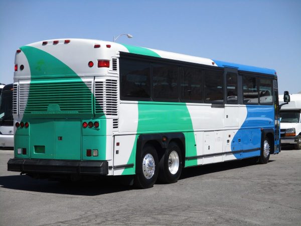 Rear Passenger Side View of 2004 MCI D4000 ADA Highway Coach