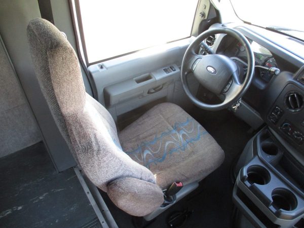 Drivers Seat of 2010 Ameritrans 285 Shuttle Bus