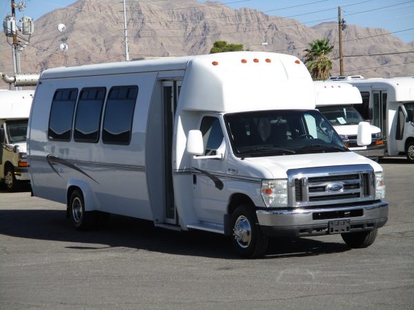 Front View of 2010 Ameritrans 285 Shuttle Bus