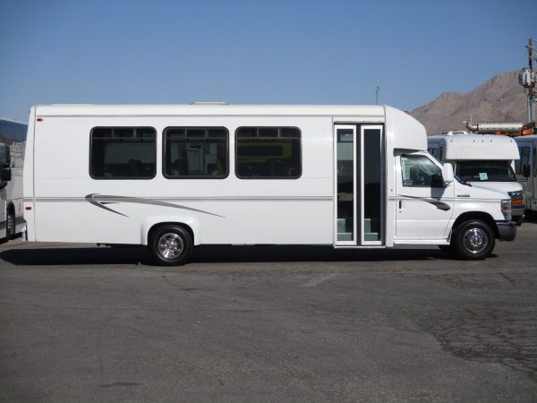 Side View of 2010 Ameritrans 285 Shuttle Bus