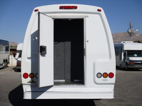 Rear View of 2010 Ameritrans 285 Shuttle Bus