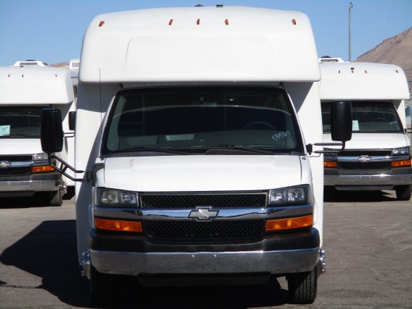 Front View of 2012 Elkhar Coach ECII Shuttle Bus