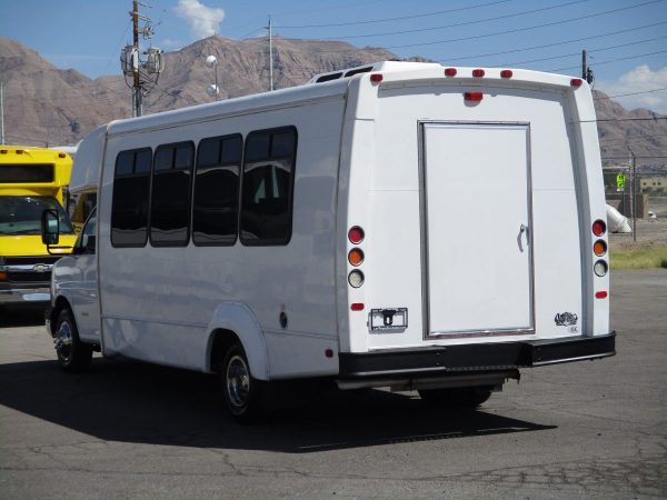 Rear Drivers Side View of 2012 Elkhart Coach ECII Shuttle Bus