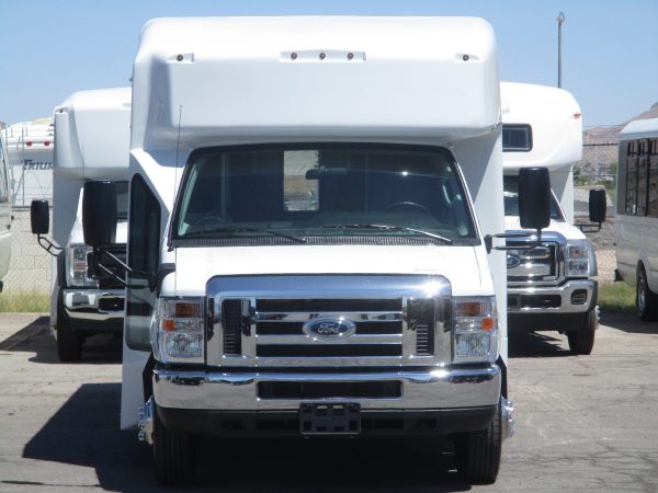 Front View of New 2018 Goshen Impulse Shuttle Bus