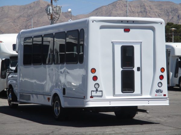 Rear Drivers Side View of New 2018 Goshen Impulse Shuttle Bus