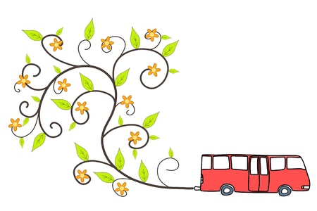 Environmentally friendly bus graphic