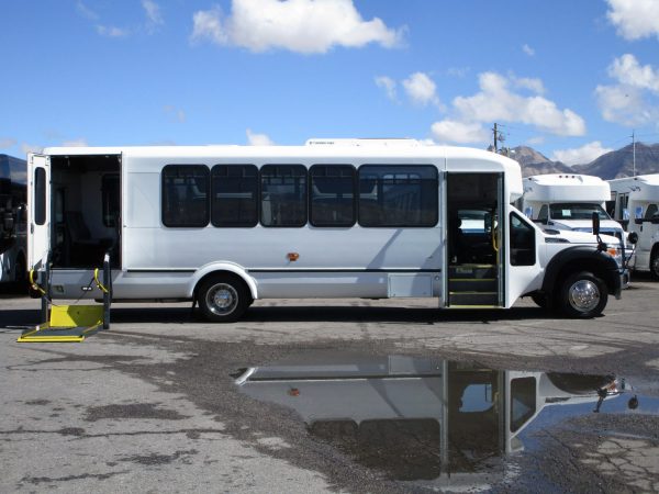 2013 ElDorado Aero Elite Lift Equipped Shuttle Bus Passenger Side