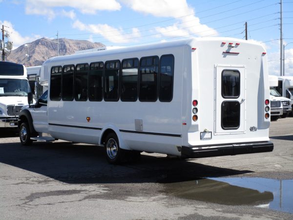 2013 ElDorado Aero Elite Lift Equipped Shuttle Bus Drivers Side Rear