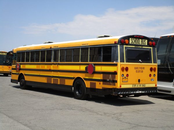 Drivers Rear View of 2008 Thomas Saf-T-Liner HDX School Bus