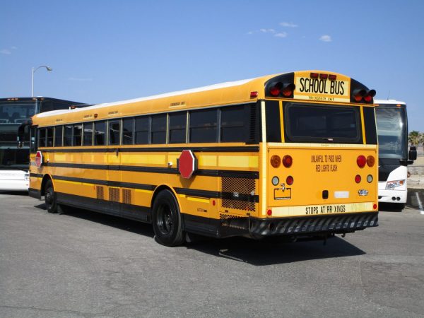 Drivers Rear View of 2007 Thomas Saf-T-Liner HDX School Bus