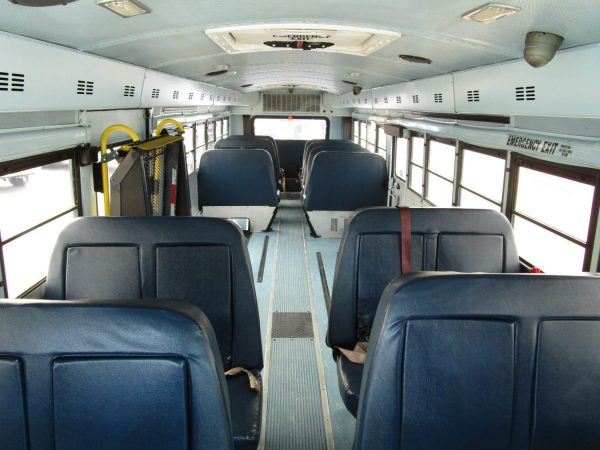 Front Aisle View of 2007 Thomas Saf-T-Liner HDX Lift Equipped School Bus