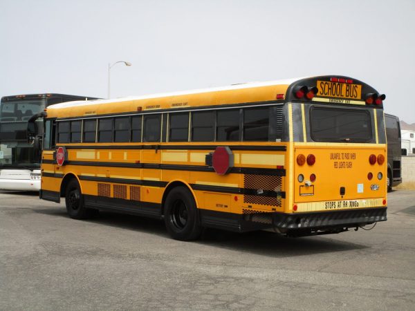 Drivers Rear View of 2007 Thomas Saf-T-Liner HDX School Bus