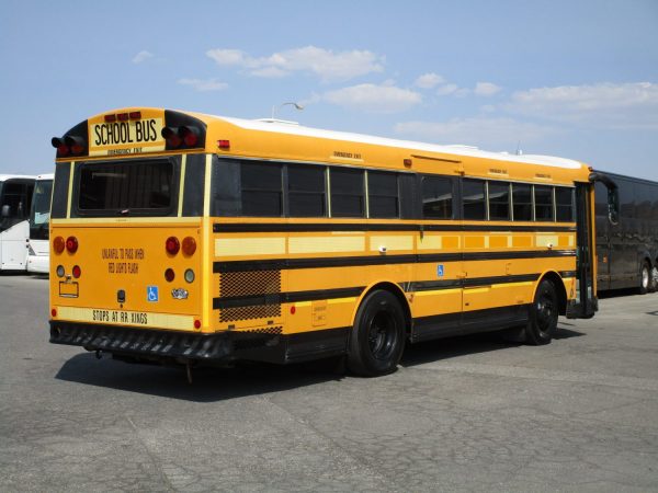 Passenger Rear View of the 2006 Thomas Saf-T-Liner HDX Lift Equipped School Bus