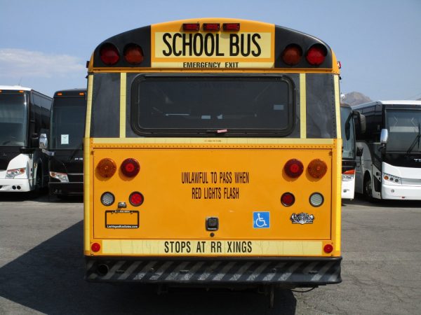 Rear View of the 2006 Thomas Saf-T-Liner HDX Lift Equipped School Bus