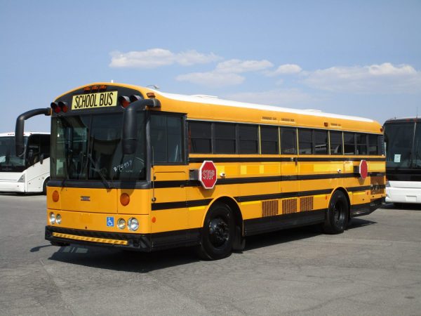 Front Drivers View of the 2006 Thomas Saf-T-Liner HDX Lift Equipped School Bus