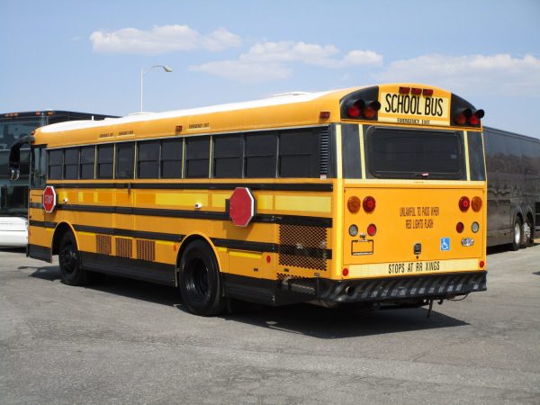 Rear Drivers View of the 2006 Thomas Saf-T-Liner HDX Lift Equipped School Bus