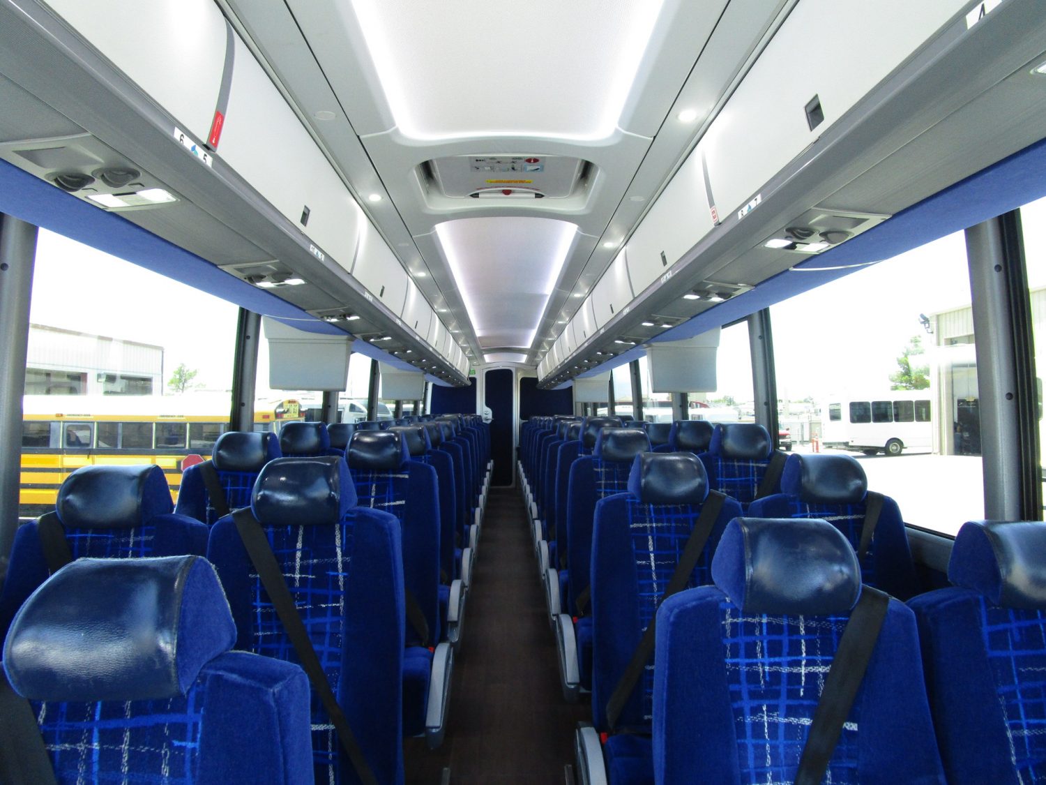 inside view of coach bus