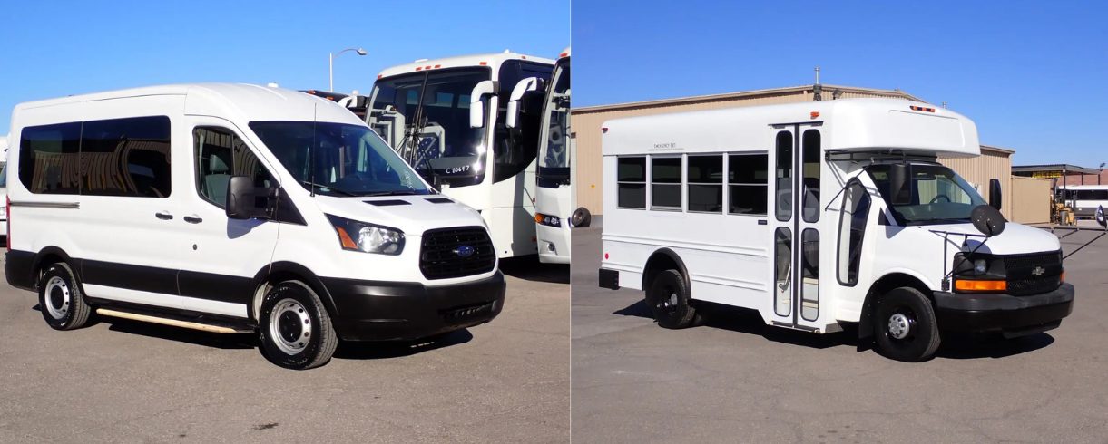 passenger van vs shuttle bus